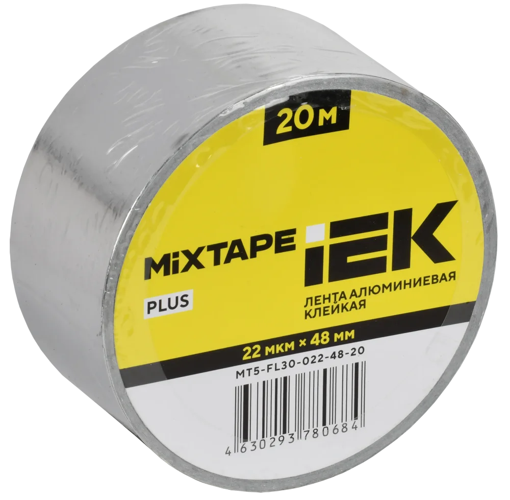 MIXTAPE PLUS Лента алюминиевая клейкая 22мкм 48ммх20м IEK