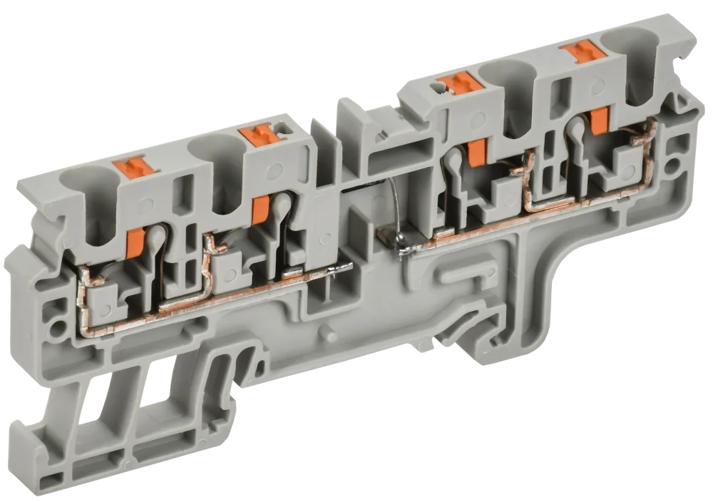 ARMAFIX Колодка клеммная CP4/4(E)D1 4х-проводная Push In с встроенным диодом IEK