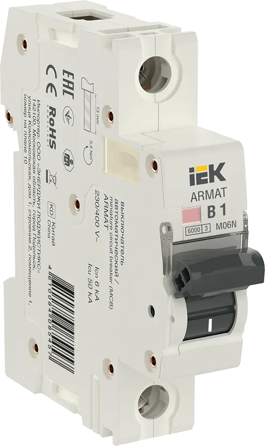 ARMAT Автоматический выключатель M06N 1P B 1А IEK
