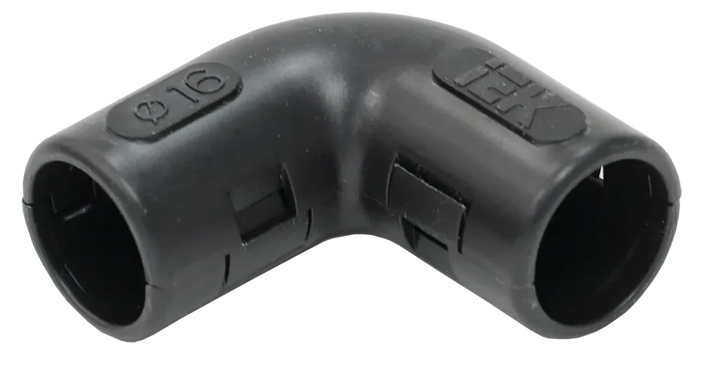Поворот открывающийся на 90град CI16G черный (5шт/компл) IEK