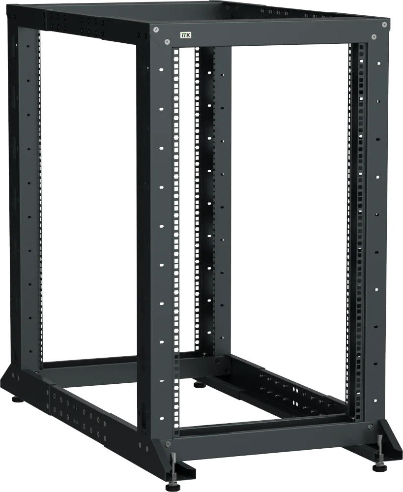 ITK LINEA F Стойка двухрамная 20U 600х600-1000мм черная