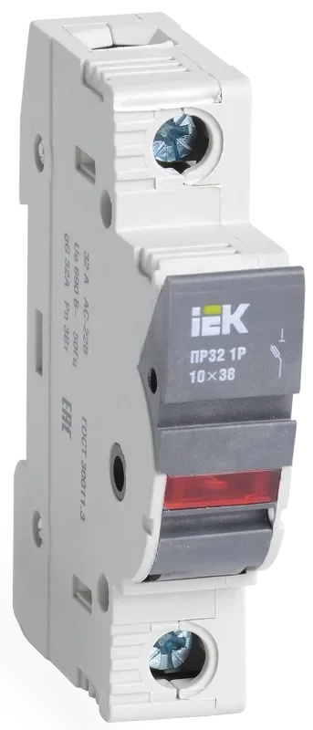 Предохранитель-разъединитель с индикацией ПР32 1P 10х38 32А IEK