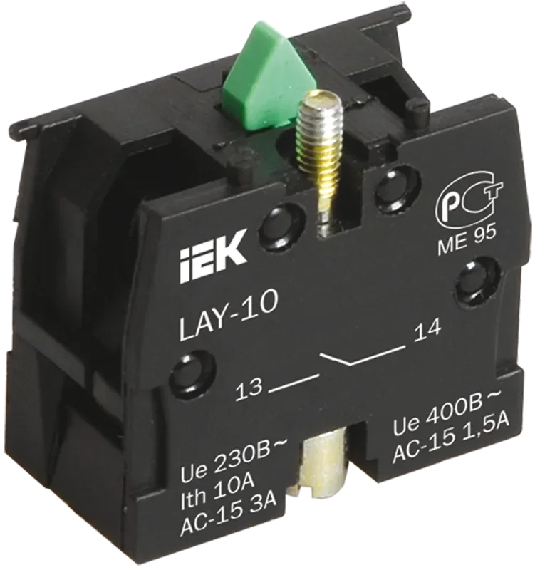 Контактный блок для светосигнальной арматуры 1NO LAY5 IEK