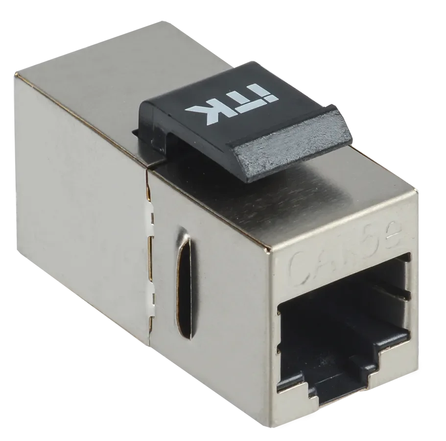 ITK Проходной адаптер кат.5E FTP RJ45-RJ45 Keystone Jack