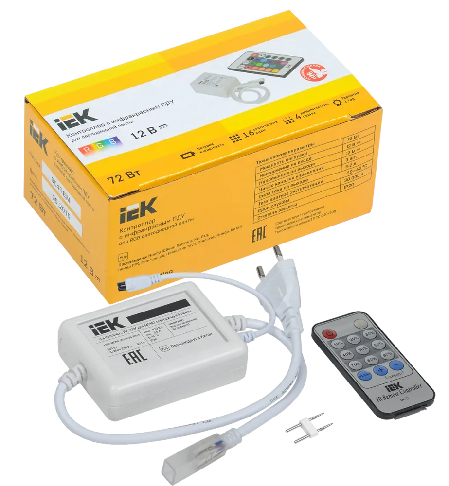 Контроллер с ПДУ ИК MONO 1 канал 220В 3А 360Вт IEK