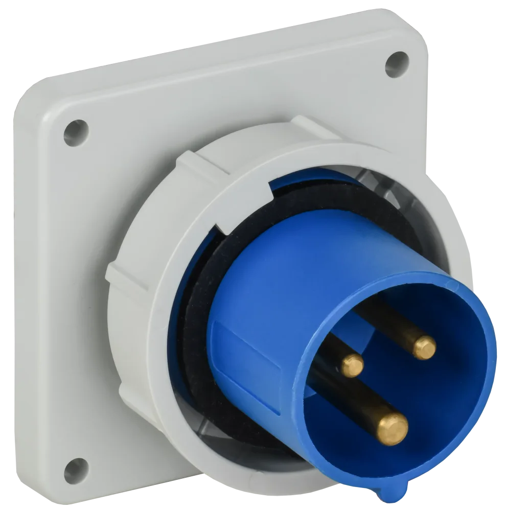Вилка встраиваемая ССИ-3132 16А-6ч 220В 2P+PE IP67 IEK