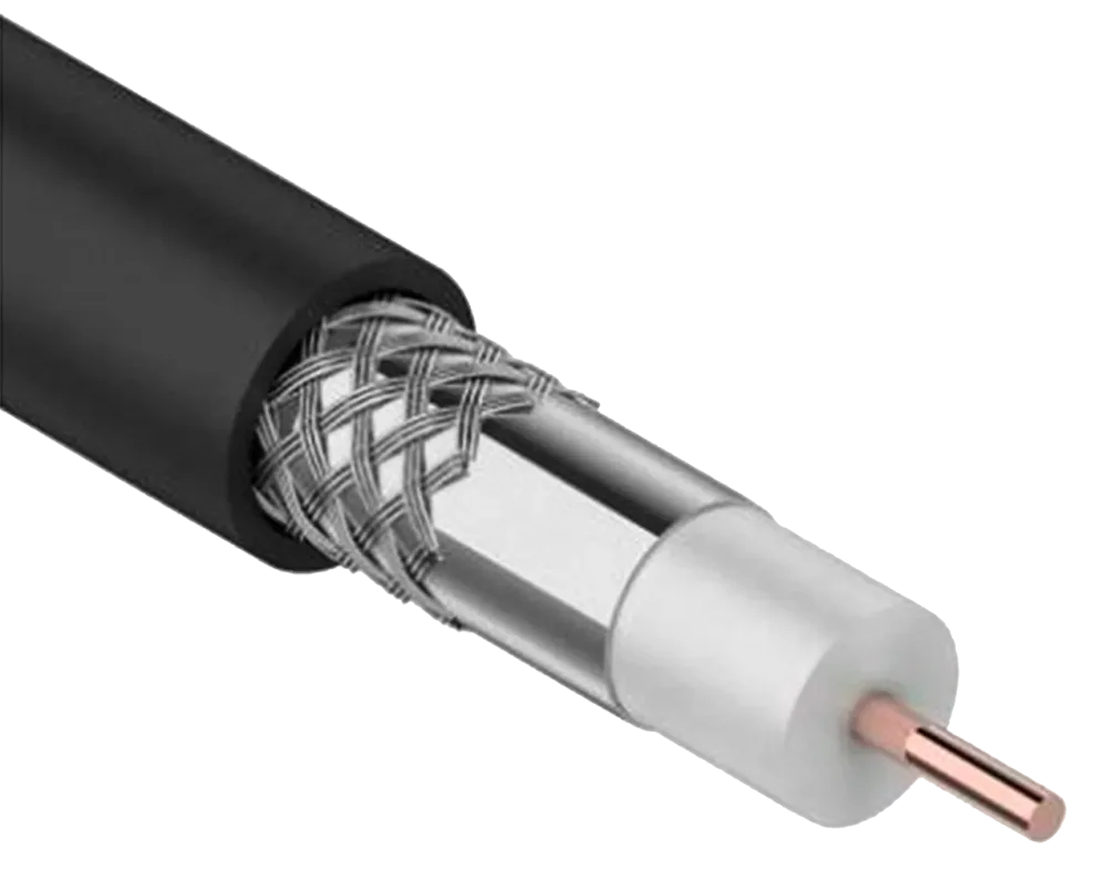 Кабель коаксиальный RG11 CCS 75Ом FPE PVC черный (300м) GENERICA