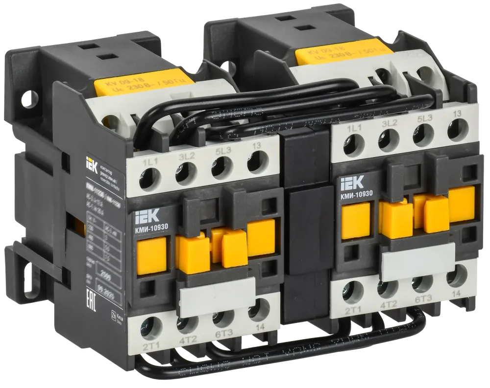 Контактор КМИ-10930 реверс 9А 400В/АС3 2NO IEK