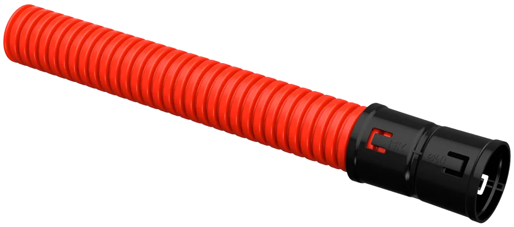ELASTA Труба гофрированная двустенная ПНД гибкая d=40мм с зондом красная (100м) IEK