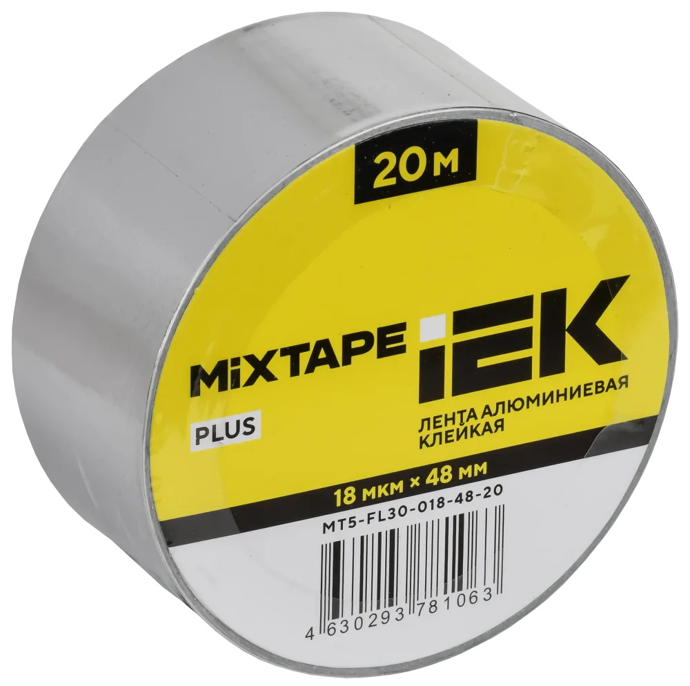 MIXTAPE PLUS Лента алюминиевая клейкая 18мкм 48ммх20м IEK